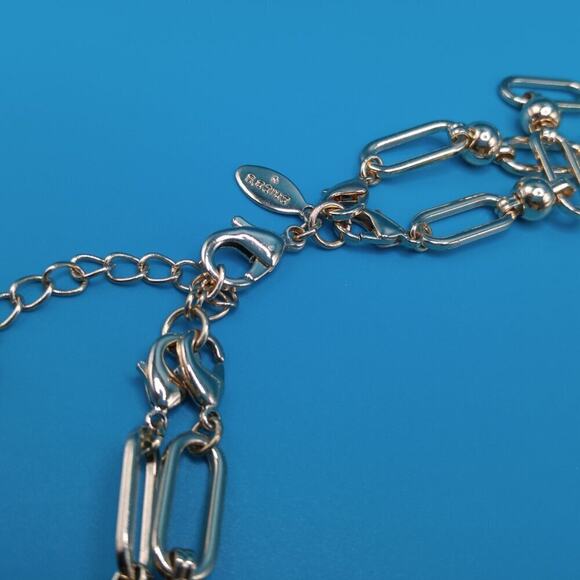 Chico's Two in One Necklace, Gold Tone Links, Each Strand A Necklace, 30 Inches - Picture 3 of 7